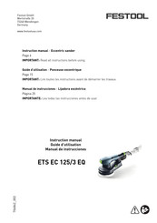 Festool ETS EC 125/3 EQ Guide D'utilisation