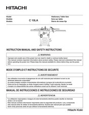 Hitachi C 10LA Mode D'emploi Et Instructions De Securite
