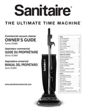 Sanitaire Ultimate Time Machine QuietClean SC889 Guide Du Propriétaire