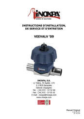 iNOXPA VEEVALV'09 Instructions D'installation, De Service Et D'entretien