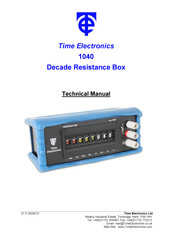 Time Electronics 1040 Mode D'emploi