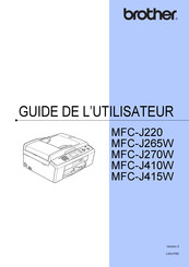Brother MFC-J270W Guide De L'utilisateur