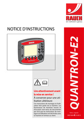 Rauch QUANTRON-E2 Notice D'utilisation