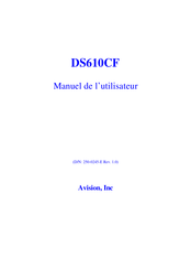 Avision DS610CF Manuel De L'utilisateur