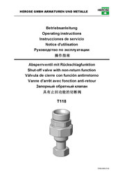 HEROSE T118 Notice D'utilisation