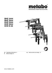 Metabo KHE D-26 Mode D'emploi