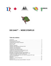 DiO 2448 Mode D'emploi