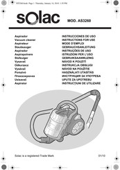 SOLAC AS3260 Mode D'emploi