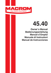 Macrom 45.40 Manuel D'emploi