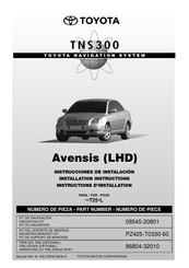 Toyota 08545-20801 Instructions D'installation