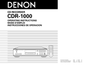 Denon CDR-1000 Mode D'emploi
