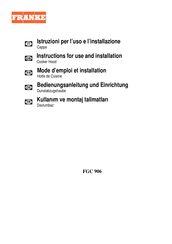 Franke FGG 906 Mode D'emploi Et Installation