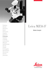 Leica Microsystems MZ16 F Mode D'emploi