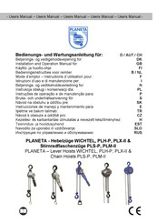 Planeta PLX-II Mode D'emploi Et Instructions D'utilisation