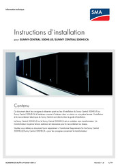 SMA Sunny Central 500HE-US Instructions D'installation