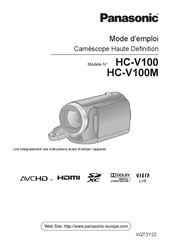 Panasonic HC-V100M Mode D'emploi