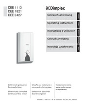 Dimplex DEE 2427 Instructions D'utilisation