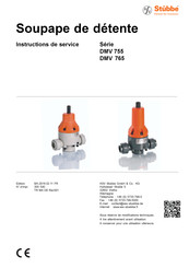 Stübbe DMV 765 Série Instructions De Service