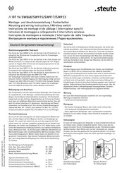 steute RF 96 SW917 Instructions De Montage