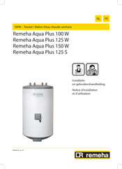 REMEHA Aqua Plus 150 W Notice D'installation Et D'utilisation