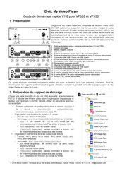 ID-AL My Video Player VP330 Guide De Démarrage Rapide