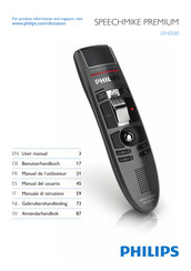 Philips SPEECHMIKE PREMIUM LFH3510 Manuel De L'utilisateur