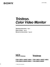 Sony HR Trinitron PVM-20M4A Mode D'emploi