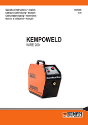 Kemppi 62172001 Manuel D'utilisation