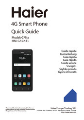 Haier HM-G552-FL Guide Rapide