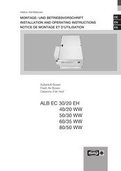 Helios ALB EC 80/50 WW Notice De Montage Et D'utilisation