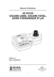 Hanna Instruments HI 96104 Manuel D'utilisation