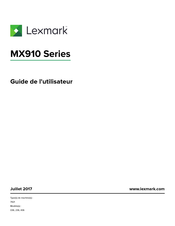 Lexmark MX910 Série Guide De L'utilisateur