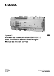 Siemens Synco OZW775 V2.0 Manuel De Mise En Service
