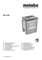 Metabo KB 18 BL Notice Originale