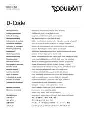 DURAVIT D-Code 700102 Notice De Montage