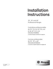 GE Monogram ZDP486NRPSS Instructions D'installation