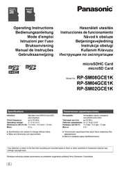 Panasonic RP-SM04GCE1K Mode D'emploi