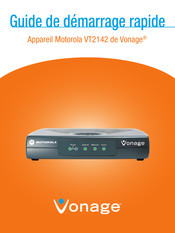 Motorola Vonage VT2142 Guide De Démarrage Rapide