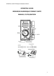 KYORITSU 1019R Manuel D'utilisation