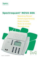 Supelco Spectroquant NOVA 60A Mode D'emploi