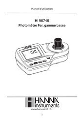 Hanna Instruments HI 96746 Manuel D'utilisation