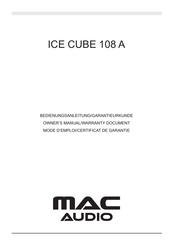 MAC Audio ICE CUBE 108 A Mode D'emploi