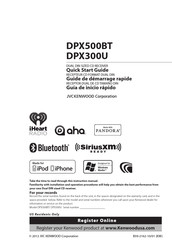 Kenwood DPX500BT Guide De Démarrage Rapide
