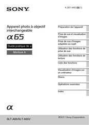 Sony a65 Guide Pratique