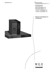 Mge Ups Systems Evolution 650 Manuel D'installation Et D'utilisation