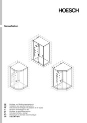 HOESCH SenseSation Instructions De Montage Et D'utilisation