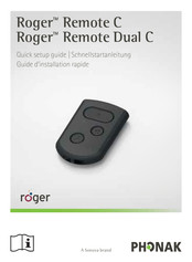 Sonova Phonak Roger Remote C Guide D'installation Rapide