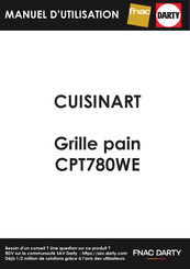 Cuisinart CPT780WE Instructions