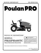Poulan Pro PR25PH48STC Manuel Du Propriétaire