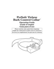 Petsafe Deluxe Bark Control Collar Guide D'emploi